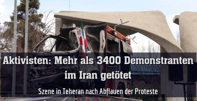 Szene in Teheran nach Abflauen der Proteste