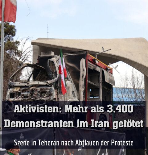 Szene in Teheran nach Abflauen der Proteste