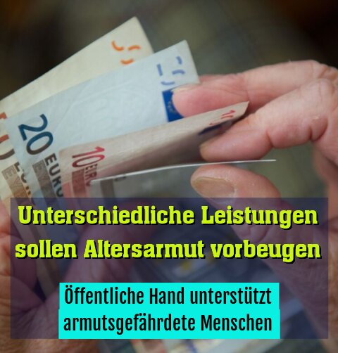 Öffentliche Hand unterstützt armutsgefährdete Menschen