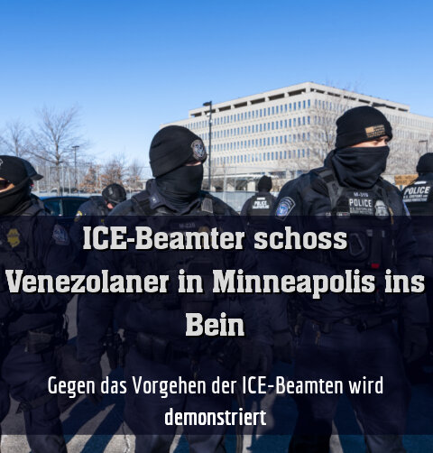 Gegen das Vorgehen der ICE-Beamten wird demonstriert