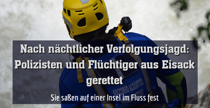 Sie saßen auf einer Insel im Fluss fest