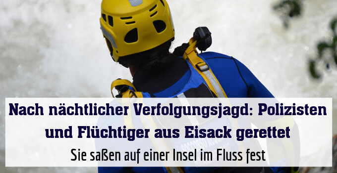 Sie saßen auf einer Insel im Fluss fest