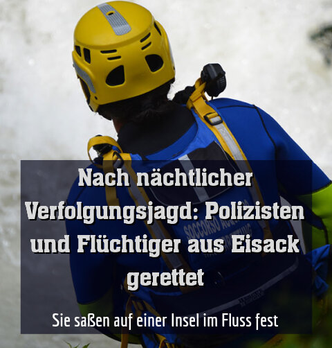 Sie saßen auf einer Insel im Fluss fest