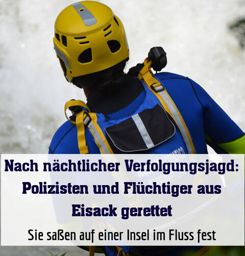Sie saßen auf einer Insel im Fluss fest
