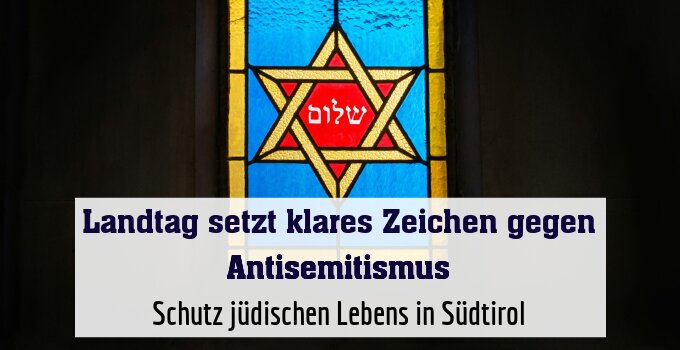 Schutz jüdischen Lebens in Südtirol
