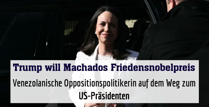 Venezolanische Oppositionspolitikerin auf dem Weg zum US-Präsidenten