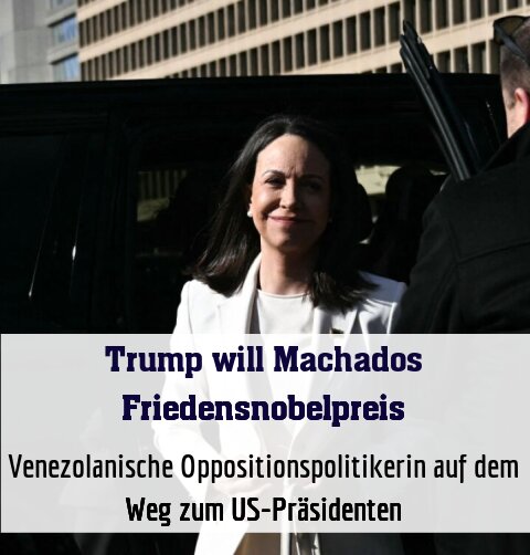 Venezolanische Oppositionspolitikerin auf dem Weg zum US-Präsidenten