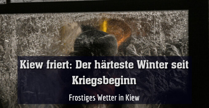 Frostiges Wetter in Kiew