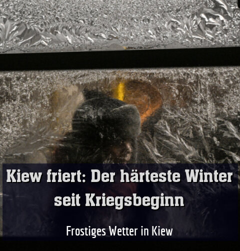Frostiges Wetter in Kiew