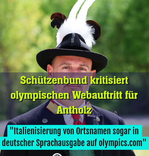 "Italienisierung von Ortsnamen sogar in deutscher Sprachausgabe auf olympics.com"