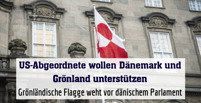 Grönländische Flagge weht vor dänischem Parlament