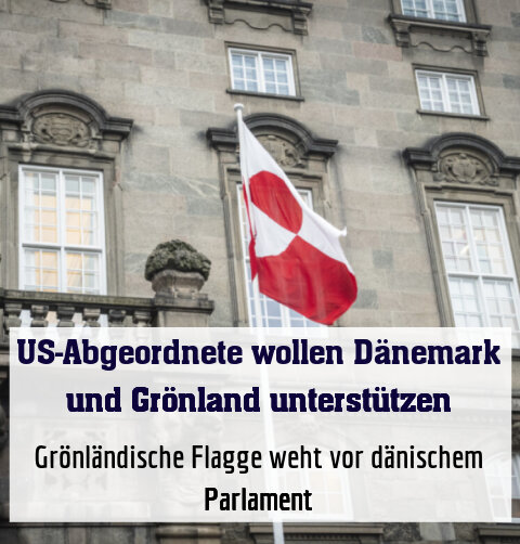 Grönländische Flagge weht vor dänischem Parlament