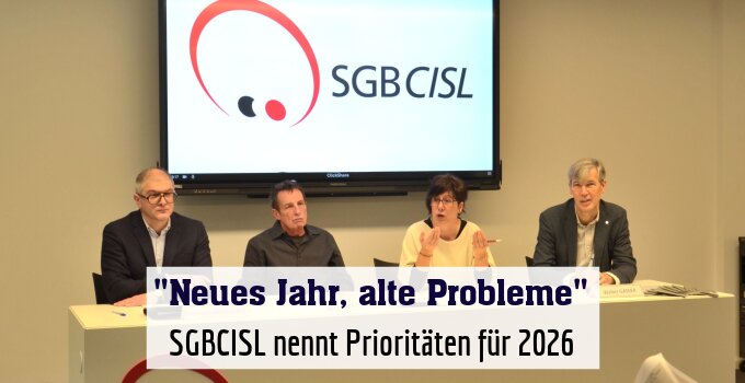 SGBCISL nennt Prioritäten für 2026