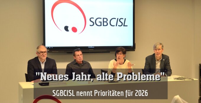 SGBCISL nennt Prioritäten für 2026