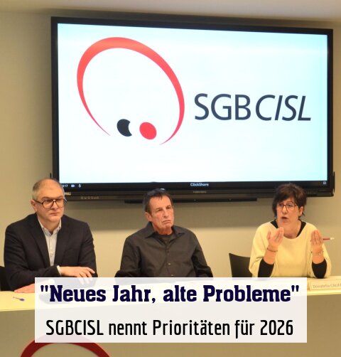 SGBCISL nennt Prioritäten für 2026