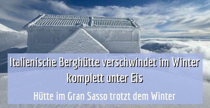 Hütte im Gran Sasso trotzt dem Winter