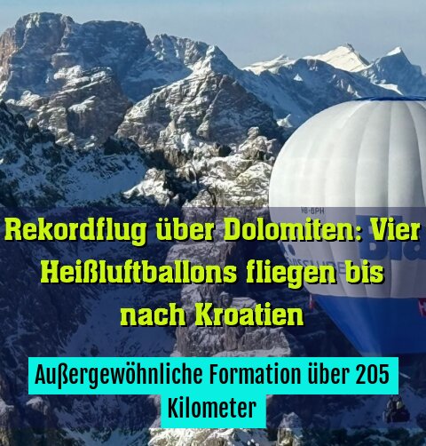 Außergewöhnliche Formation über 205 Kilometer