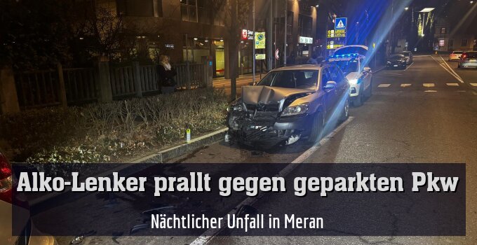 Nächtlicher Unfall in Meran