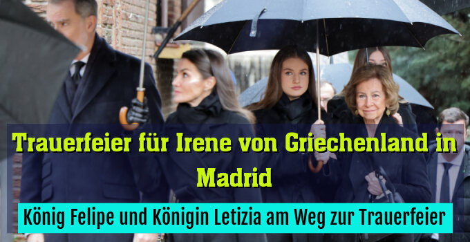 König Felipe und Königin Letizia am Weg zur Trauerfeier