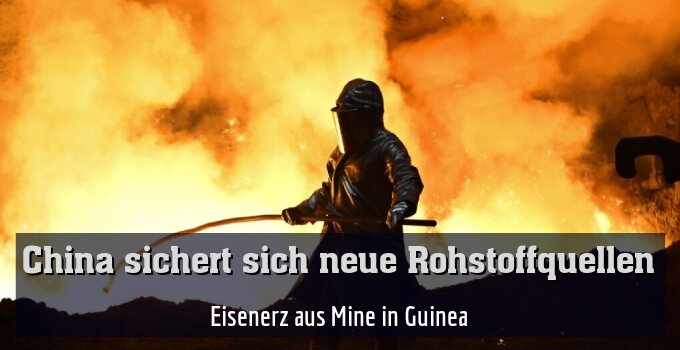 Eisenerz aus Mine in Guinea