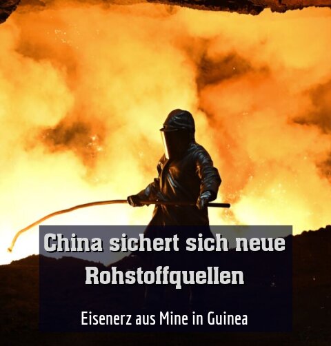Eisenerz aus Mine in Guinea