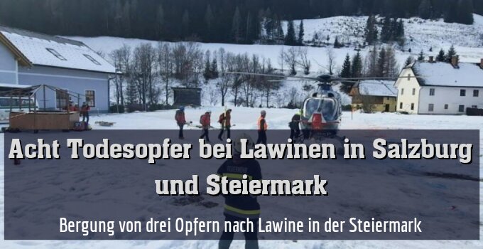 Bergung von drei Opfern nach Lawine in der Steiermark