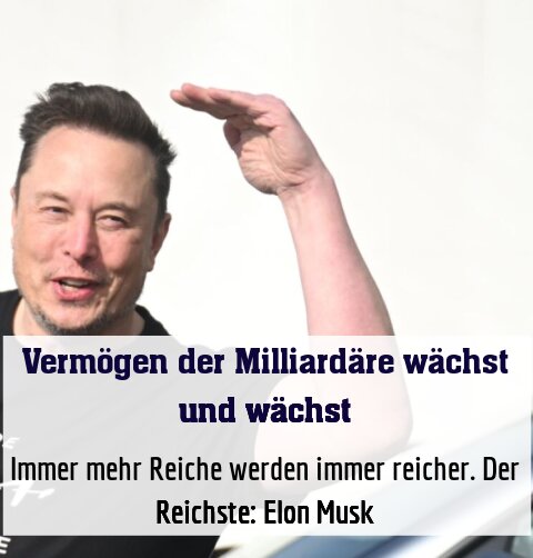 Immer mehr Reiche werden immer reicher. Der Reichste: Elon Musk