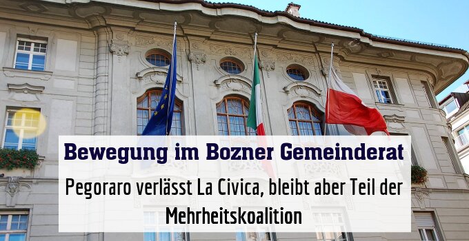 Pegoraro verlässt La Civica, bleibt aber Teil der Mehrheitskoalition