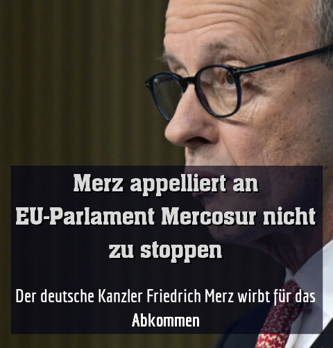 Der deutsche Kanzler Friedrich Merz wirbt für das Abkommen