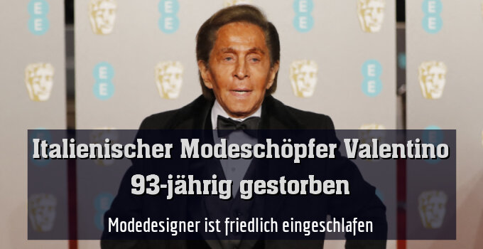 Modedesigner ist friedlich eingeschlafen