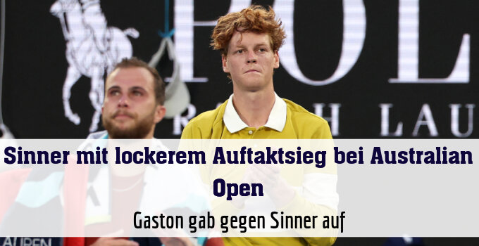 Gaston (vorne) gab gegen Sinner auf