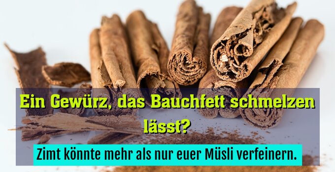 Zimt könnte mehr als nur euer Müsli verfeinern.