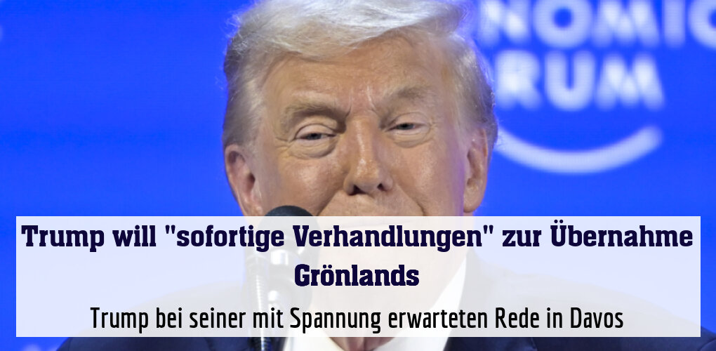 Trump bei seiner mit Spannung erwarteten Rede in Davos