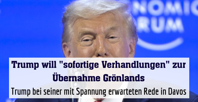 Trump bei seiner mit Spannung erwarteten Rede in Davos
