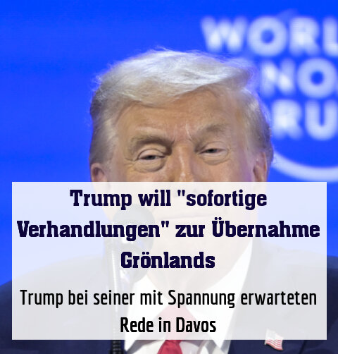 Trump bei seiner mit Spannung erwarteten Rede in Davos