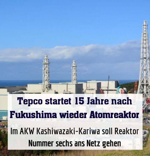 Im AKW Kashiwazaki-Kariwa soll Reaktor Nummer sechs ans Netz gehen