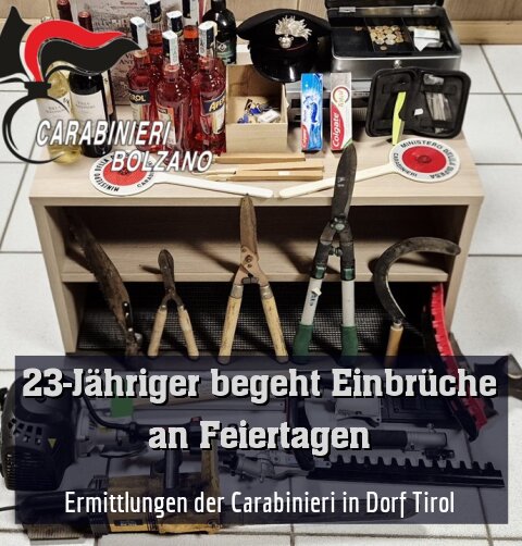 Ermittlungen der Carabinieri in Dorf Tirol