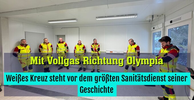 Weißes Kreuz steht vor dem größten Sanitätsdienst seiner Geschichte