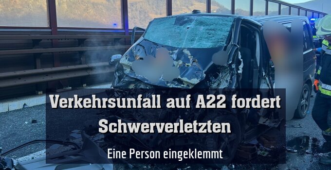 Eine Person eingeklemmt