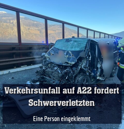 Eine Person eingeklemmt