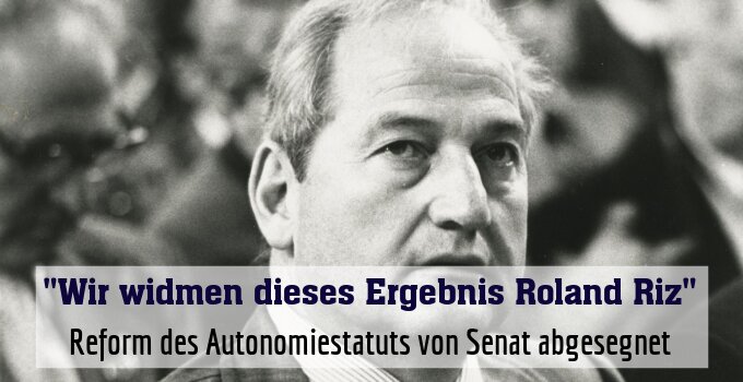 Reform des Autonomiestatuts von Senat abgesegnet