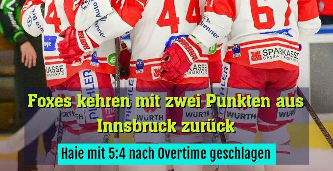 Haie mit 5:4 nach Overtime geschlagen