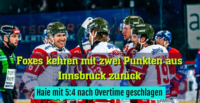 Haie mit 5:4 nach Overtime geschlagen
