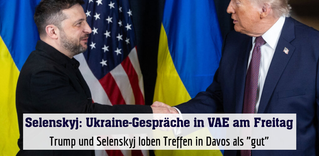 Trump und Selenskyj loben Treffen in Davos als "gut"