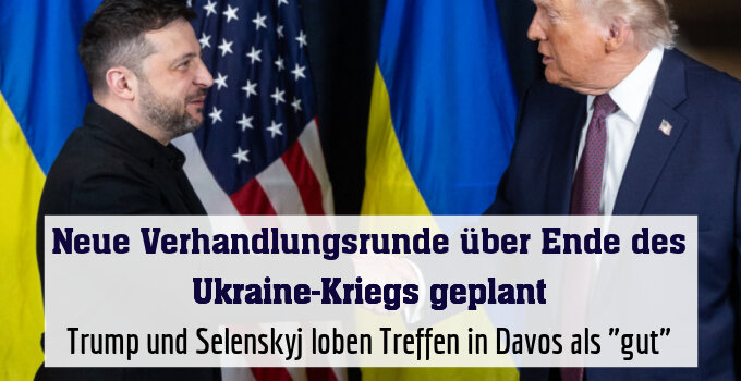 Trump und Selenskyj loben Treffen in Davos als "gut"