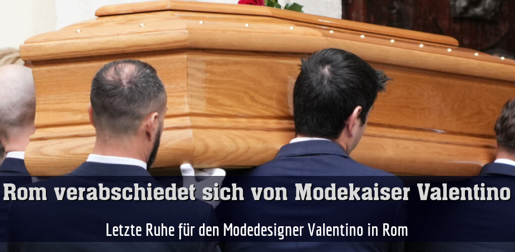 Letzte Ruhe für den Modedesigner Valentino in Rom