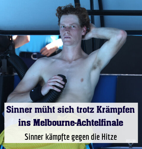 Sinner kämpfte gegen die Hitze