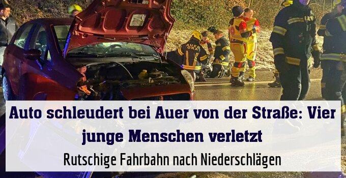 Rutschige Fahrbahn nach Niederschlägen