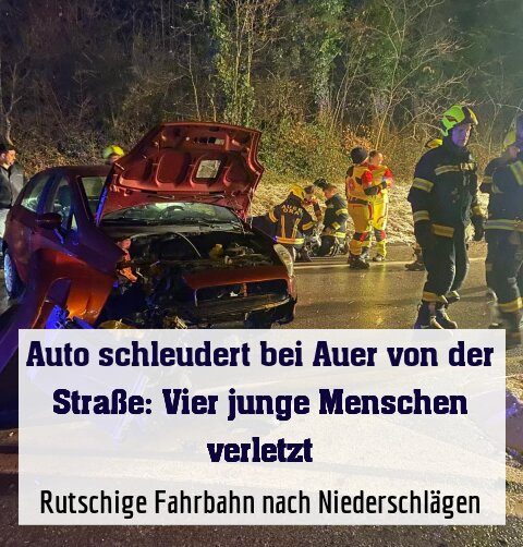 Rutschige Fahrbahn nach Niederschlägen