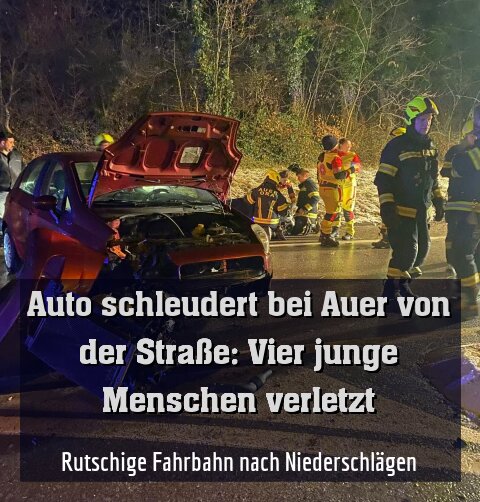Rutschige Fahrbahn nach Niederschlägen
